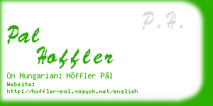 pal hoffler business card
